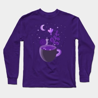 A purple snake in a mug Long Sleeve T-Shirt